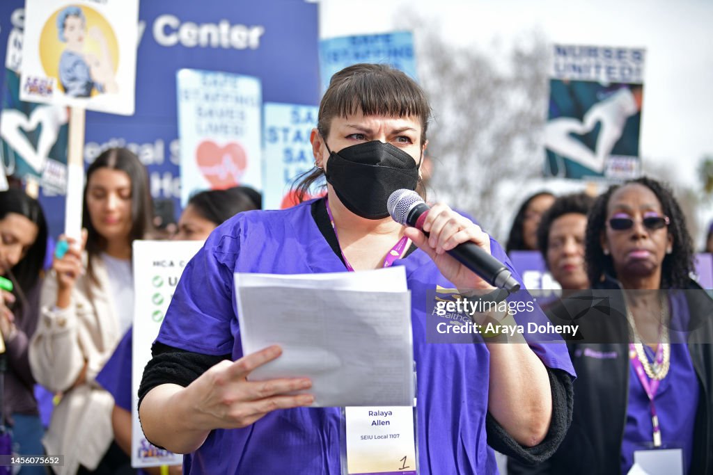 Hospital Workers Rally Against Short Staffing By HCA Healthcare