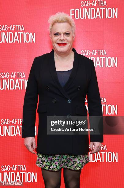 Eddie Izzard attends the SAG-AFTRA Foundation Conversations with Eddie Izzard on Broadway at the Robin Williams Center on January 12, 2023 in New...