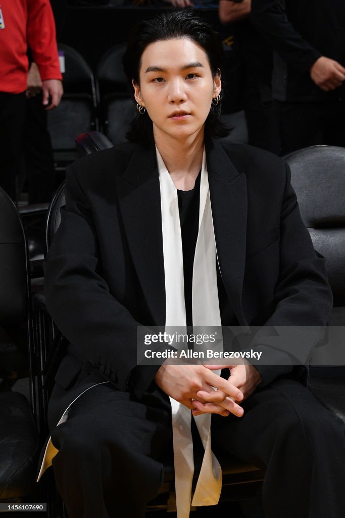 Celebrities At The Los Angeles Lakers Game