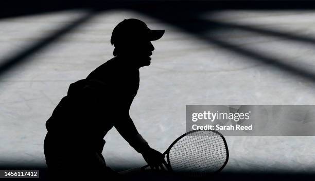 Soonwoo Kwon of Korea competes against Jack Draper of Great Britain during day five of the 2023 Adelaide International at Memorial Drive on January...