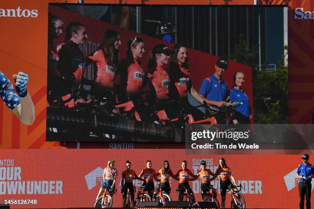 General view of Roxane Fournier of France, Coralie Demay of France, Simone Boilard of Canada, Dilyxine Miermont of France, Sandrine Bideau of France,...