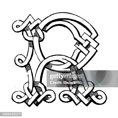 Vintage R Design Antique Vintage Letter R High-Res Vector Graphic - Getty Images