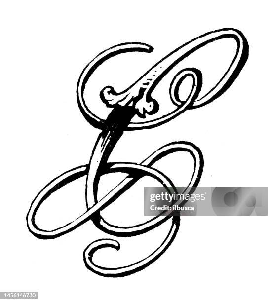 illustrations, cliparts, dessins animés et icônes de lettre ancienne d’époque c - lettre c
