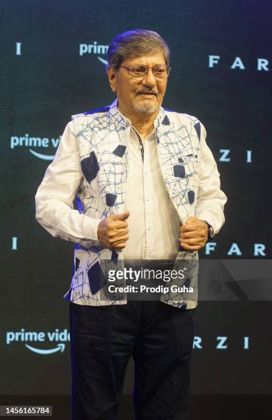 Amol Palekar attends the trailer launch of Prime video's film 'FARZI' on January 13, 2023 in Mumbai, India