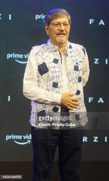 Amol Palekar attends the trailer launch of Prime video's film 'FARZI' on January 13, 2023 in Mumbai, India