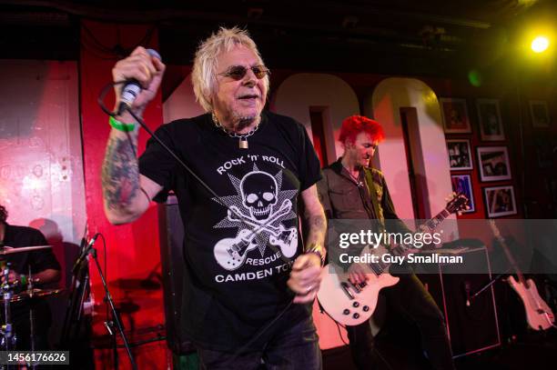 Charlie Harper and Steve Straughan of the UK Subs performing at the RESOLUTION festival at The 100 Club on January 12, 2023 in London, England.