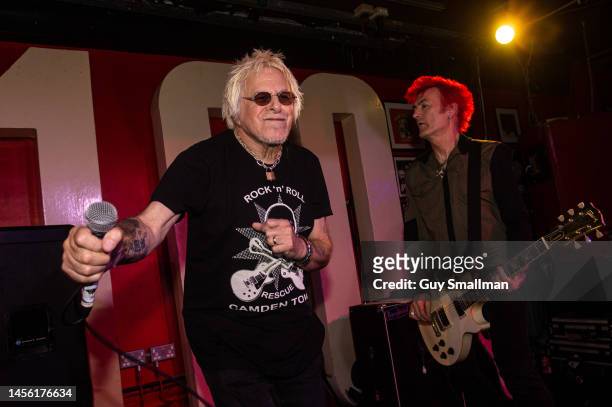 Charlie Harper and Steve Straughan of the UK Subs performing at the RESOLUTION festival at The 100 Club on January 12, 2023 in London, England.