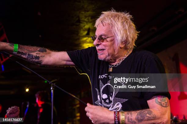 Charlie Harper of the UK Subs performing at the RESOLUTION festival at The 100 Club on January 12, 2023 in London, England.