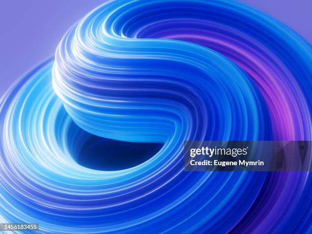 abstract multicoloured twisted shape - softness concept stock pictures, royalty-free photos & images