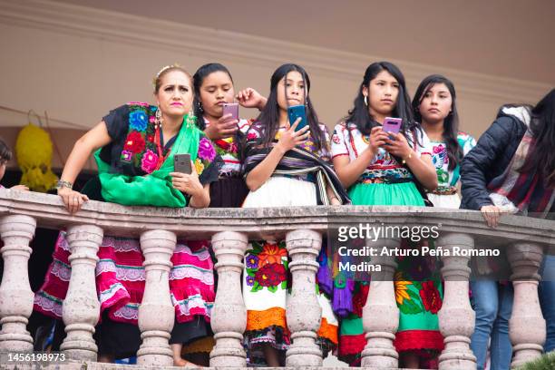 mujer purépecha en michoacán - indigenas mexicanos fotografías e imágenes de stock