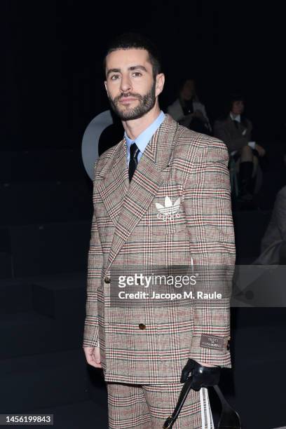 Pelayo Diaz Zapico is seen at the Gucci show during Milan Fashion Week Fall/Winter 2023/24 on January 13, 2023 in Milan, Italy.