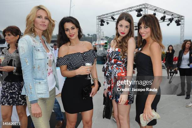 Nathalie Caldonazzo, Cristina Del Basso, Francesca Fioretti and Emauela Titocchia attend the Dionea 50th Anniversary Party on June 2, 2012 in Santa...