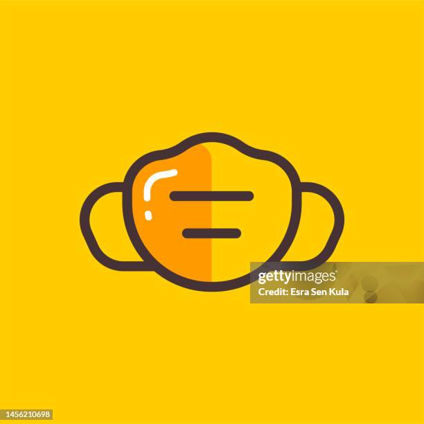 face mask color line icon design with editable stroke. suitable for web page, mobile app, ui, ux and gui design. - surgical mask stock illustrations