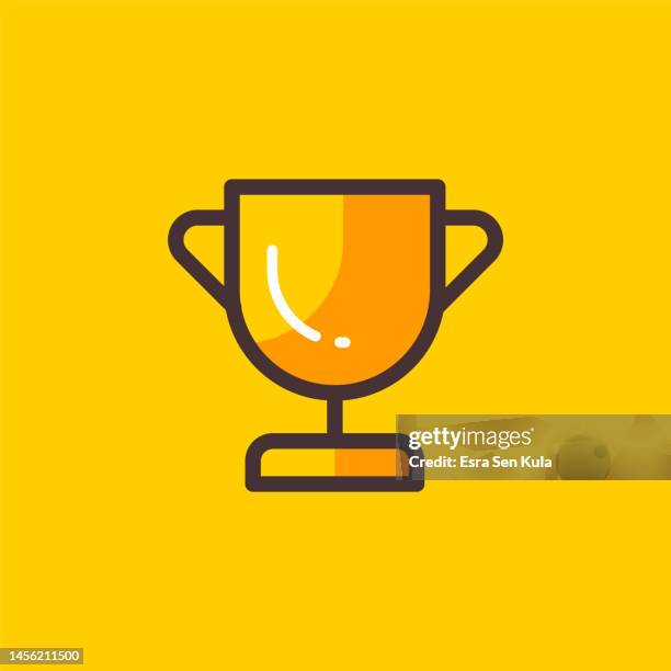 trophy color line icon design with editable stroke. suitable for web page, mobile app, ui, ux and gui design. - beyond sport global awards stock illustrations