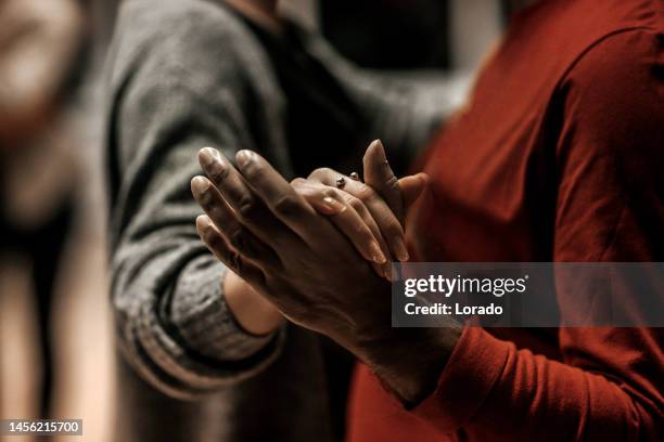 close up of unknown couple dancing together - dancing for ned stock pictures, royalty-free photos & images