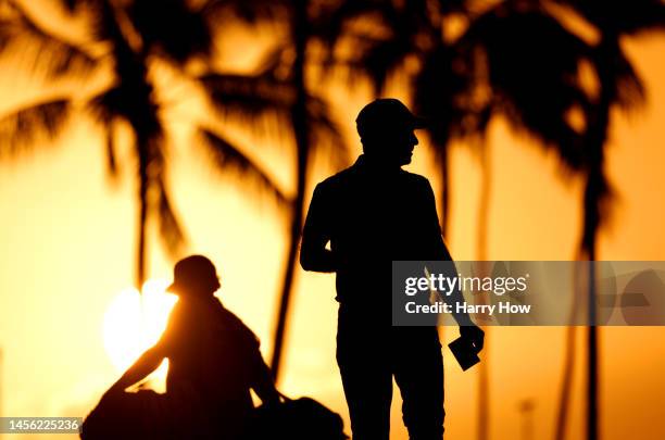 Denny McCarthy of the United States walks on the 10th green during the second round of the Sony Open in Hawaii at Waialae Country Club on January 13,...