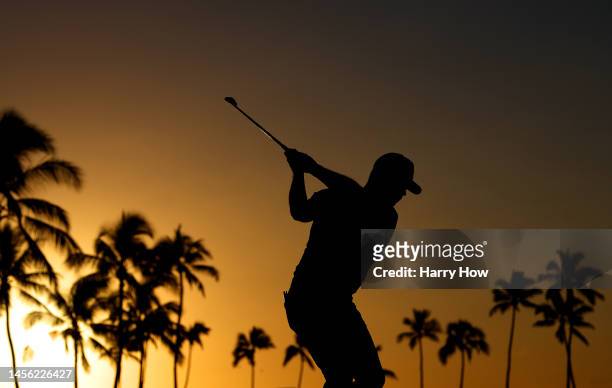 David Lingmerth of Sweden plays his shot from the 11th tee during the second round of the Sony Open in Hawaii at Waialae Country Club on January 13,...