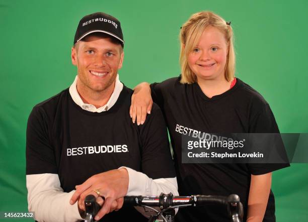 Tom Brady and Lauren Potter attend the Best Buddies Challenge private luncheon at Shriver home on June 2, 2012 in Hyannis Port, Massachusetts.