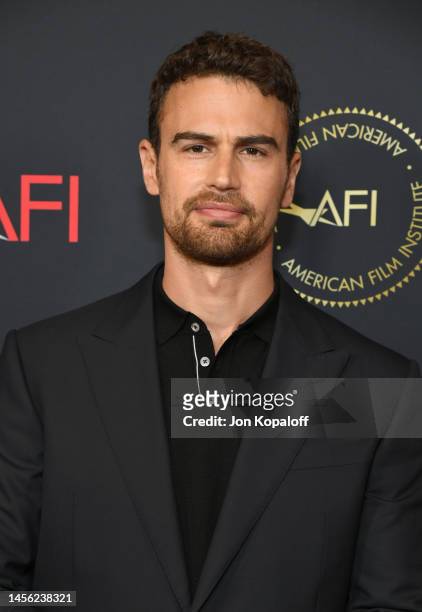 Theo James attends the AFI Awards Luncheon at Four Seasons Hotel Los Angeles at Beverly Hills on January 13, 2023 in Los Angeles, California.