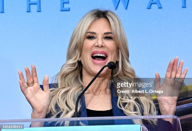 Ellen K speaks at the Hand and Footprint Ceremony for Director James Cameron and Producer Jon Landau held at TCL Chinese Theatre on January 12, 2023...