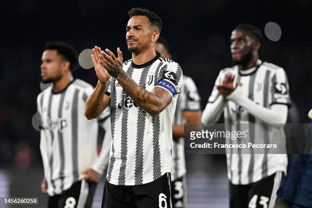 Danilo of Juventus shows his disappointment after the Serie A match between SSC Napoli_Juventus at Stadio Diego Armando Maradona on January 13, 2023...