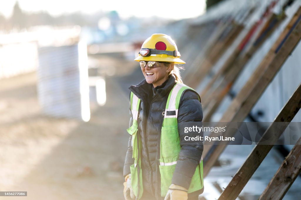 Woman Working In Construction Industry