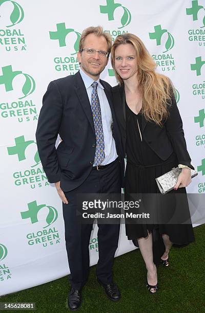 President and CEO of Global Green Matt Petersen and writer Justine Musk attend the 16th Annual Global Green USA Millennium Awards held at Fairmont...