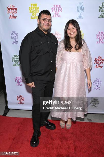 Julian Acosta and Daniela Hernandez attend a screening of "The Seven Faces Of Jane" at Laemmle Glendale on January 13, 2023 in Glendale, California.