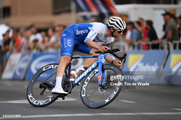 0competes during the 23rd Santos Tour Down Under 2023 - Schwalbe Classic Men's Elite / #TourDownUnder / on January 14, 2023 in Adelaide, Australia.