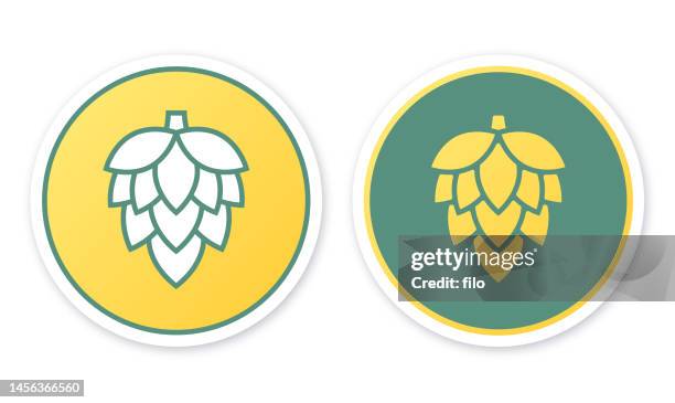 stockillustraties, clipart, cartoons en iconen met hope beer brewery icon symbol - biertap