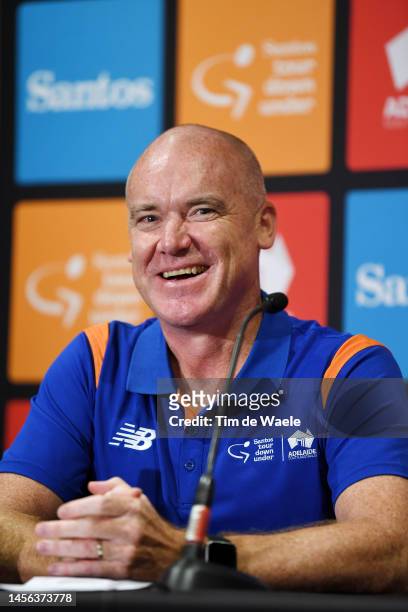 Race director Stuart O'Grady of Australia during the 23rd Santos Tour Down Under 2023 - Press Conference / #TourDownUnder / on January 14, 2023 in...