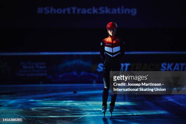 Suzanne Schulting of Netherlands looks on ahead of the Women's 1500m final during the ISU European Short Track Speed Skating Championships at Hala...
