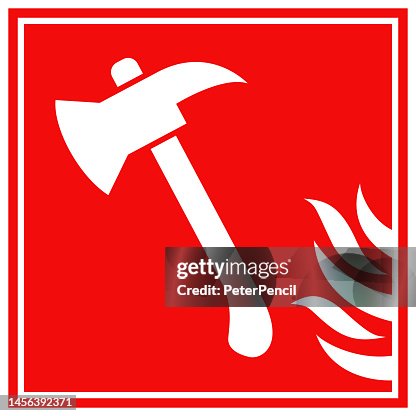 Axe Explosive Sign Fire Axe Sign Vector Stock Illustration Isolated High-Res Vector ...