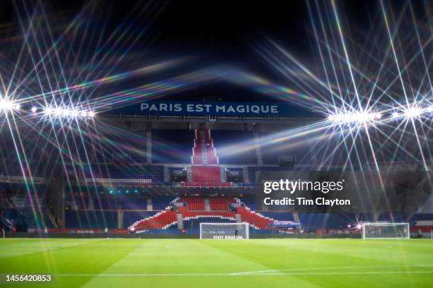 January 11: An interior view of Parc des Princes, the current home of Paris Saint-Germain the French Ligue 1 football team at Parc des Princes on...