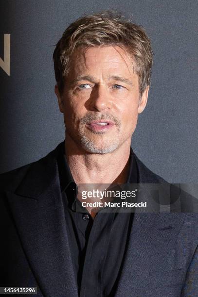 Actor Brad Pitt attends the "Babylon" Paris Premiere at Le Grand Rex on January 14, 2023 in Paris, France.