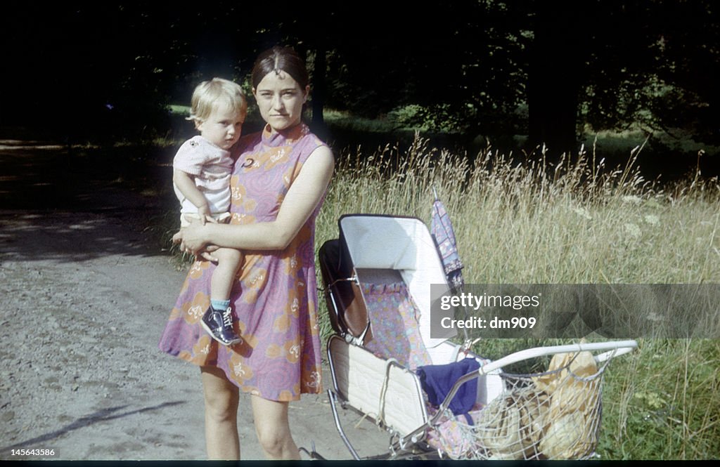 Mother holding baby