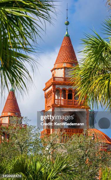 flagler towers - st augustine florida stock pictures, royalty-free photos & images