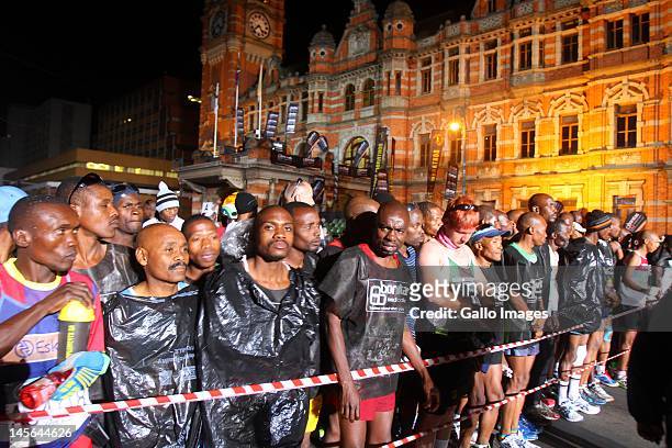 General view of the start during the 2012 Comrades Marathon on June 03, 2012 in South Africa. The 2012 Comrades Marathon is starting at the City Hall...