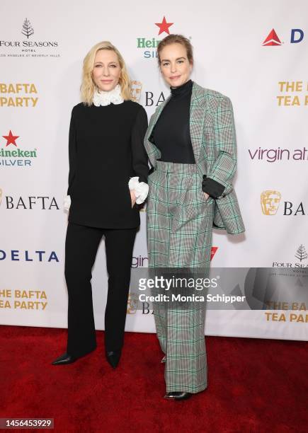 Cate Blanchett and Nina Hoss attend The BAFTA Tea Party presented by Delta Air Lines and Virgin Atlantic at Four Seasons Hotel Los Angeles at Beverly...