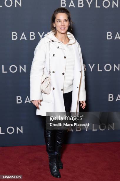 Melissa Theuriau attends the "Babylon" Paris Premiere At Le Grand Rex on January 14, 2023 in Paris, France.