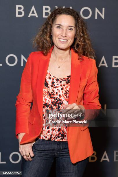 Marie-Sophie Lacarrau attends the "Babylon" Paris Premiere At Le Grand Rex on January 14, 2023 in Paris, France.