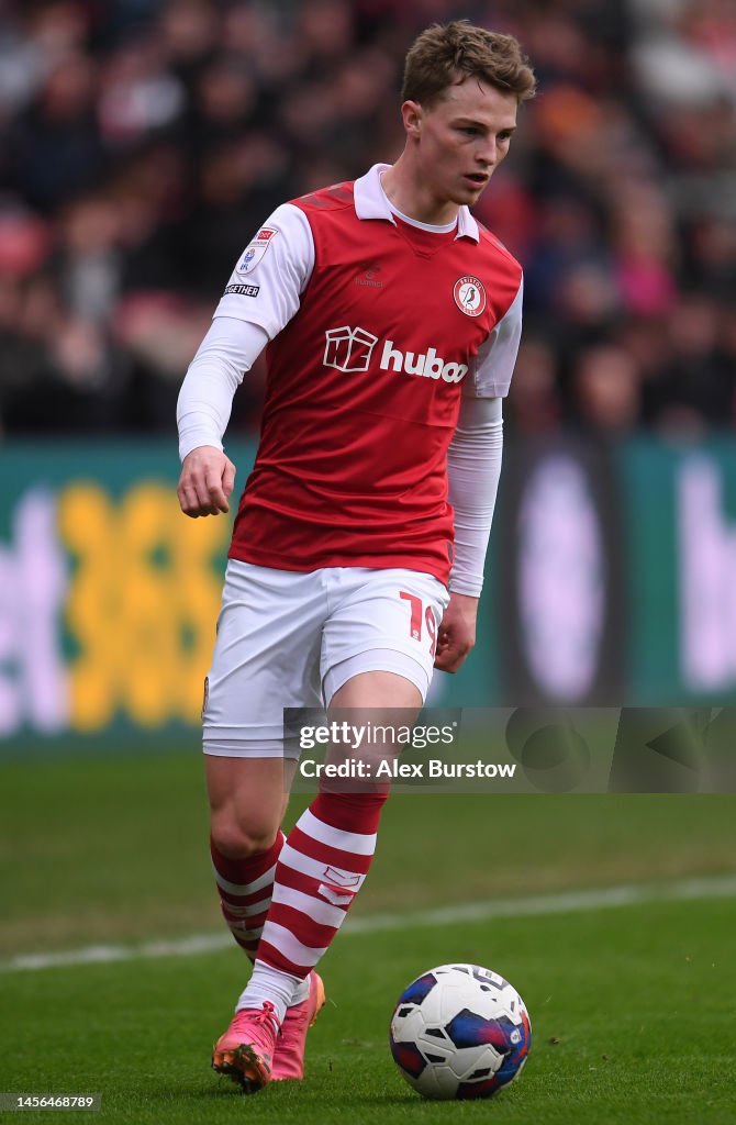 George Tanner George Tanner of Bristol City runs with the ball during the Sky Bet ...