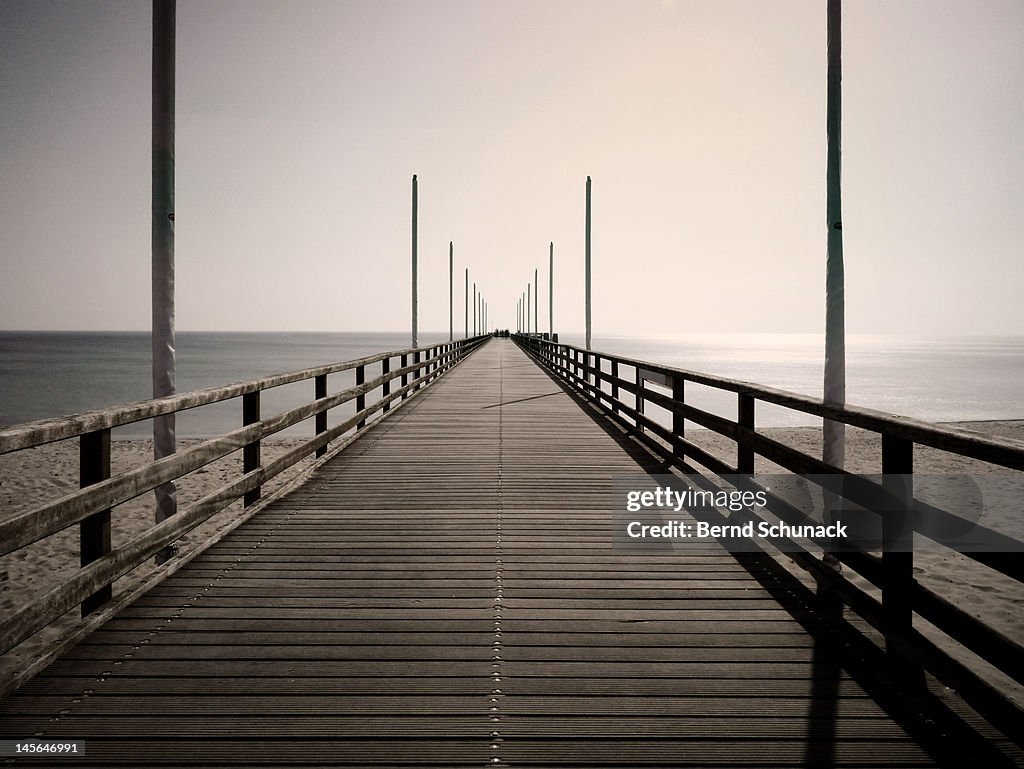 Pier in central perspective