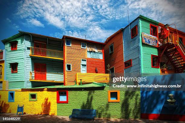 caminito street - buenos aires street stock pictures, royalty-free photos & images