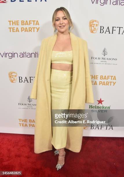 Kate Hudsonattends The BAFTA Tea Party at the Four Seasons Hotel Los Angeles at Beverly Hills on January 14, 2023 in Los Angeles, California.