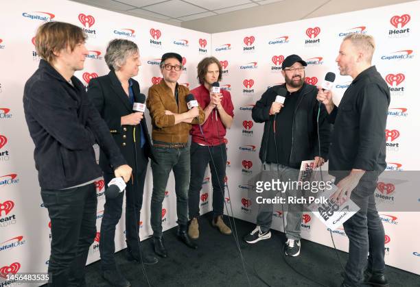 Thomas Mars, Christian Mazzalai, Laurent Brancowitz, Deck D'arcy of Phoenix, Jeff Fife , and Stryker attend the 2023 iHeartRadio ALTer EGO Presented...