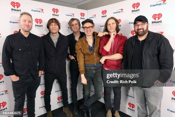 Stryker, Thomas Mars, Christian Mazzalai, Laurent Brancowitz, Deck D'arcy of Phoenix, and Jeff Fife attend the 2023 iHeartRadio ALTer EGO Presented...