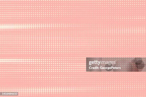 dot half tone pattern background with motion blur - coral coloured stock illustrations