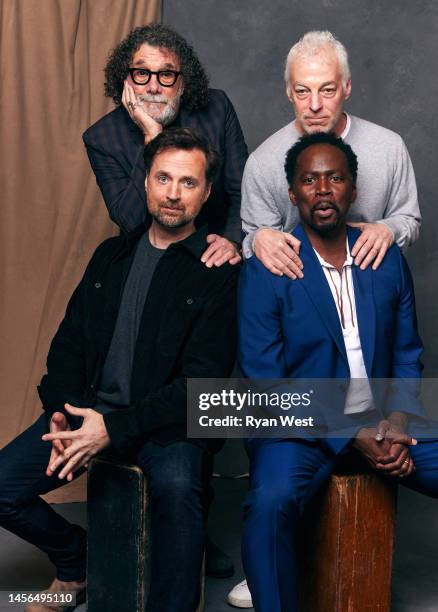 Jack Bender, John Griffin, Jeff Pinkner and Harold Perrineau of Epix's 'From' pose for a portrait during the 2023 Winter Television Critics...