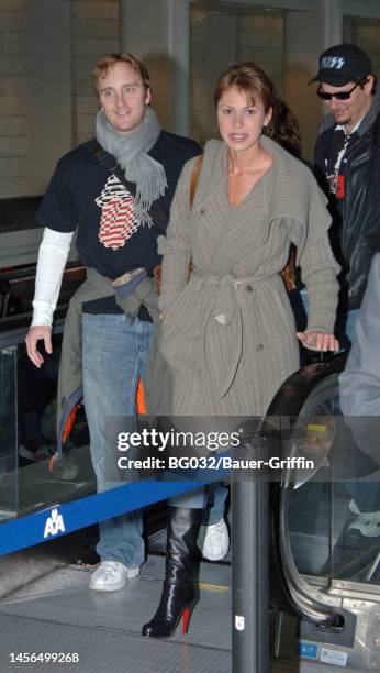 Jay Mohr and Nikki Cox are seen on November 30, 2005 in Los Angeles, California.